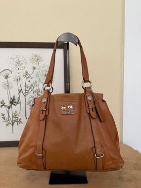 Coach Madison Mia Brown Leather Shoulder Tote